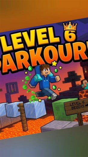 hardest Parkour in Minecraft pocket edition Level 6 🤯 #minecraft #gaming #shortsfeed