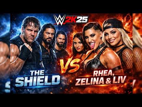 The Shield vs Rhea Ripley Team | WWE 2K25 LIVE 🔥