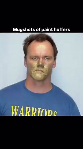 @sankuey on Instagram: "Mugshots of paint huffers have become a striking reminder of the hazards of inhalant addiction. Huffing, which involves inhaling fumes from substances like spray paint, glue, or solvents, can produce a high. However, it's a cheap and easy fix that comes with severe consequences. The mugshots typically display individuals with silver or gold paint smeared around their mouths and noses, evidence of recent huffing. Behind the erratic appearance and smeared faces are stories