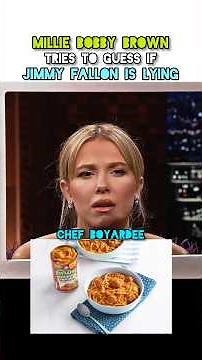 Millie Bobby Brown Tries Guessing If Jimmy Fallon Is lying 😂🔥 | Jimmy Fallon #shorts