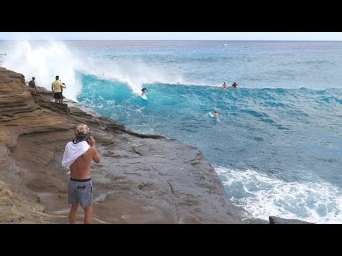 Surfers charge DANGEROUS novelty waves in Hawaii and Southern California!