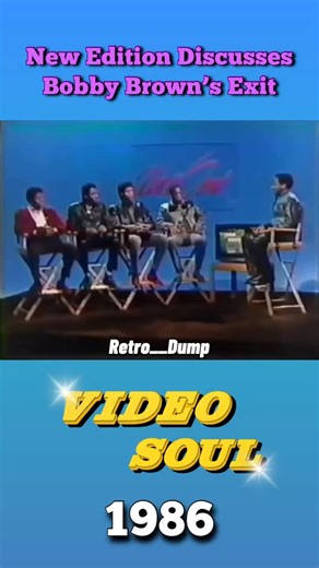 Retro Dump on Instagram: "📺 “Video Soul” New Edition Interview • 1986 This clip is gold! In this recently unearthed footage, iconic R&B group @NewEdition stops by BET’s “Video Soul” as they gear up for their then-upcoming All 4 Love Tour. Sitting down with Donnie Simpson (@donniesimpsonsr), the group addresses the rumors and finally clears the air surrounding the highly publicized departure of Bobby Brown. 📼: andwhat82 (YouTube) New Edition Video Soul interview • BET Video Soul • Video Soul • 