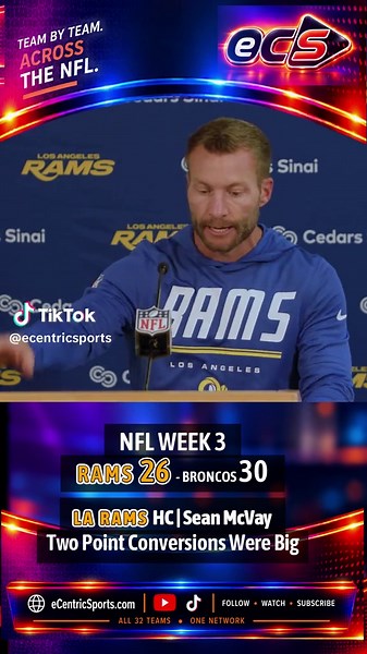 Sean McVay on Rams' Week 3 Loss vs. Broncos — Two-Point Conversions mattered