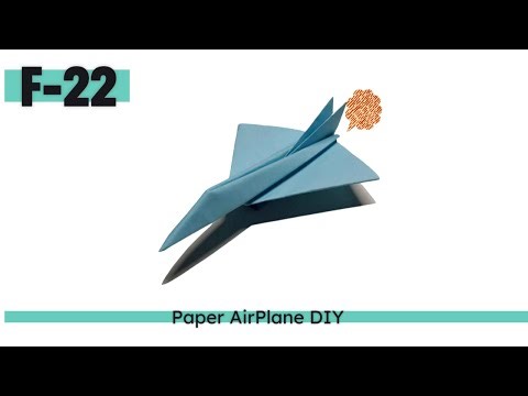 How to Make an F-22 Raptor Paper Airplane | DIY for Kids