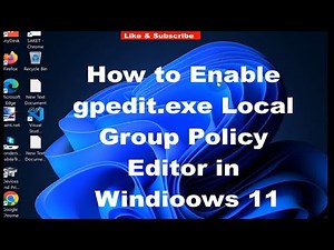 Enable gpedit exe Local Group Policy Editor in Windows 11