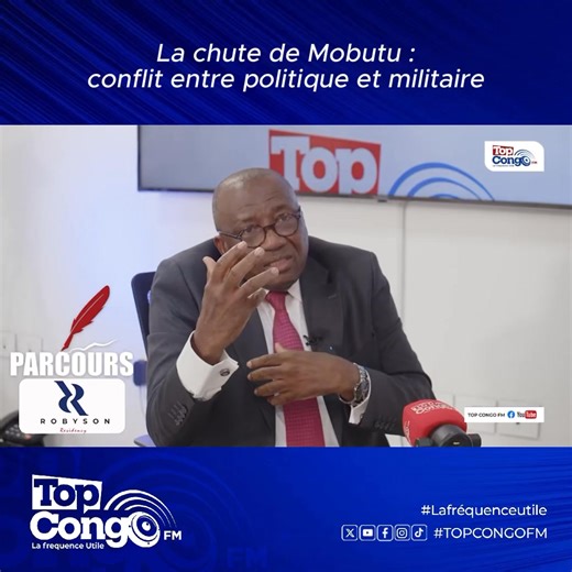 La chute de Mobutu était tout un roman. Une querelle interne entre les politiques et les militaires pour la gestion du conflit avait affaibli le pouvoir. Le professeur Ndjoli nous relate les faits. L’intégral de l’émission à suivre via le lien : https://youtu.be/cUwSzwL_W-I #TopCongoFM #lafrequenceutile #parcours #fyp | Top Congo FM