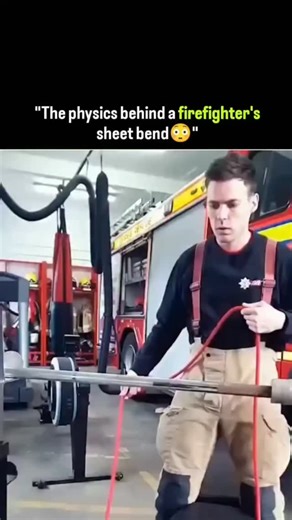 sci || teach || phy || on Instagram: "The bowline knot is a perfect example of physics in action. Firefighters use it to secure ropes quickly because it creates balanced tension on both sides of the knot. The overlapping turns increase friction, preventing the rope from slipping even under heavy loads. Its strength comes from the way force is evenly distributed along the rope, turning basic principles of tension, friction, and mechanical stability into a life-saving tool. . . ( This Content is f