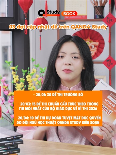 80 đề thi chuẩn cấu trúc, độ khó sát nhất với kì thi THPTQG với mức giá chỉ 115 🐟 là cam kết đồng hành của QANDA Study Book cùng sĩ tử 2k8 chinh phục nguyện vọng 1 năm 2026 nhaaa #bodeluyenthiTHPTQuocGia2k8 #thptqg2026 #qandastudybook #hocsinh #sachonthidaihoc