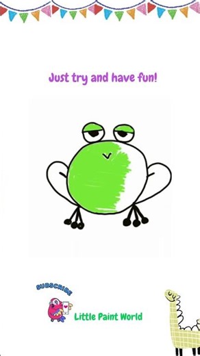 How to Draw a Cute Frog 🐸 | Easy Drawing for Kids