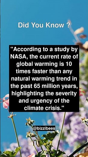 Did You Know Facts - Climate Change and Environmental Impact