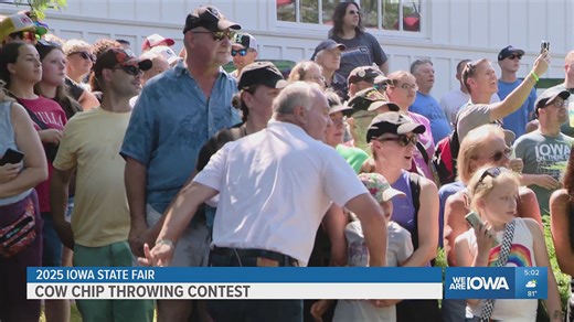Sights and sounds from the Iowa State Fair cow chip throwing contest