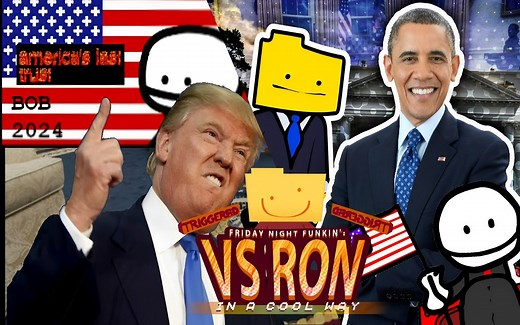 【神曲/中字】Ron争选美国总统的珍贵录像流出... FNF超优质MOD VS Ron (3.0 HOTFIX) Official Debate曲目演示