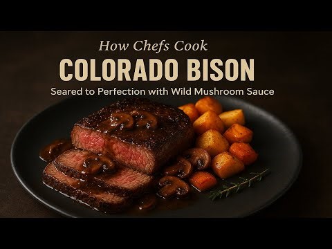 How Chefs Cook Colorado Bison — Seared to Perfection with Wild Mushroom Sauce