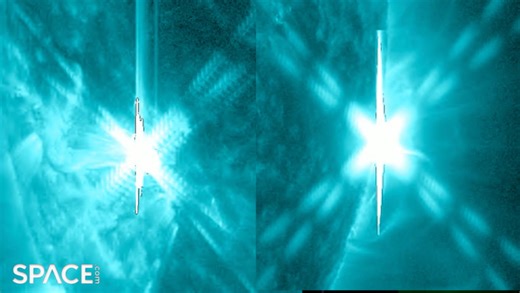 Double X flare as spacecraft spots sun blasting a pair of major eruptions