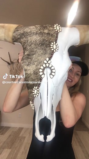 Custom Cow Skulls for Rustic Western Decor