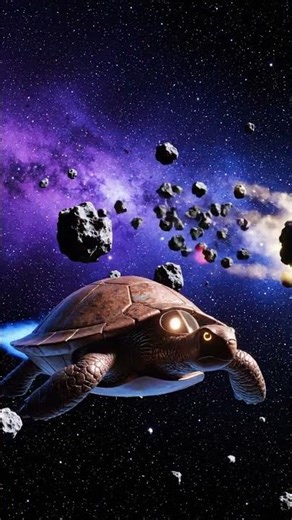 Turtle Spaceship Moves So Slow Asteroids HONK | Funny Space Short | Nebula Shot