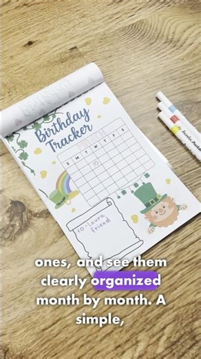 Birthday Tracker Printable – Unique Designs Every Month! 🌟