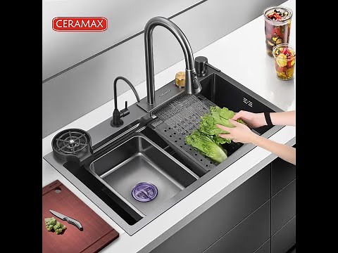 Nano water fall sink installation video | best class sink | ceramax | jp industries - 9015192934