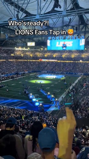 Detroit is LIT 🔥 The energy inside Ford Field is unmatched 💙🦁 #lions | Silver Roar Nation