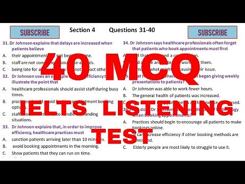 IELTS listening MCQ practice test