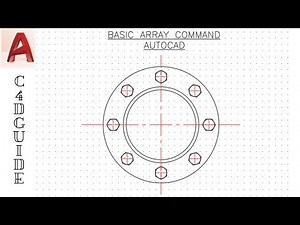 AUTOCAD TUTORIAL - BASIC POLAR ARRAY COMMAND
