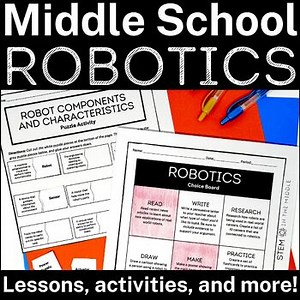 Robotics Middle School STEM Curriculum & Technology Worksheets Activities Robot