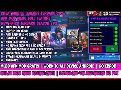CHEAT MLBB TERBARU 2026 | MOD APK UNLOCK ALL SKIN MOBILE LEGENDS