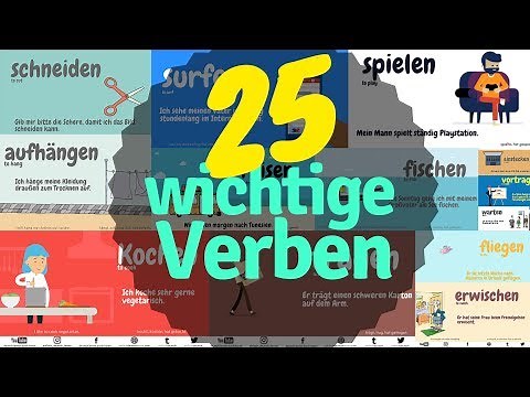 25 wichtige Verben mit Beispielen - 25 most common verbs in german with examples part 2