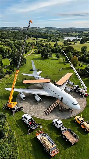 They Turned an Airplane Into a Restaurant 😳✈️ #construction