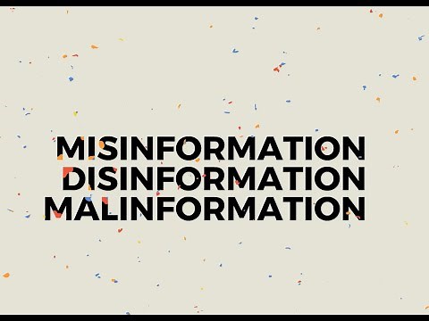 Misinformation, Disinformation and Malinformation explainer introduction