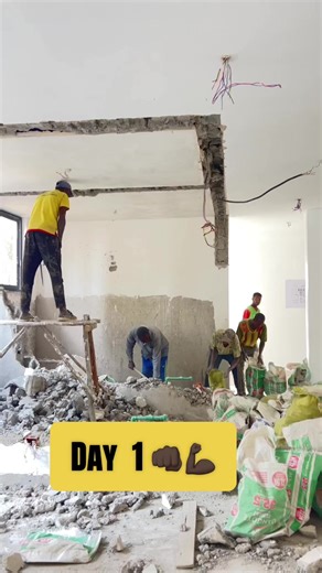 Day 1 – Demolition Started Today we started the demolition phase of the project. Existing structures and finishes are being removed to prepare the space for the new design transformation.@Tomas Hailu @Elite Import PLC #fyppppppppppppppppppppppp #foryoupage
