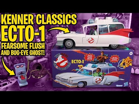 Real Ghostbusters Kenner Classics ECTO-1, FEARSOME FLUSH, and BUG-EYE GHOST! (REVIEW)