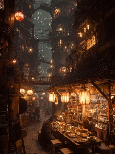 こんな世界があったら行ってみたいですか？ Wanna explore this world? #steampunk #aiart #fantasy