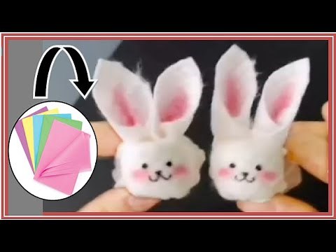 how to make tissue paper rabbit | Kids crafts | DIY | tissue paper bunny craft | aman anjani