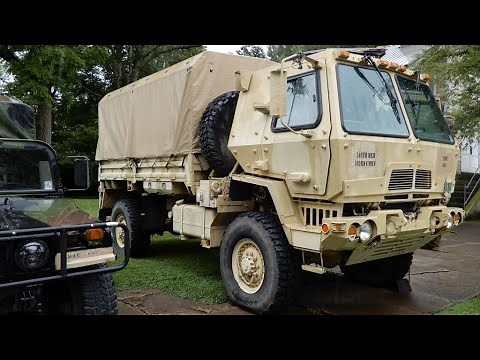 Truck LMTV 360 Degrees Walk around the Military Tactical Vehicle and Inside