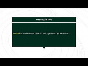 rabbit # Expand Your English Vocabulary