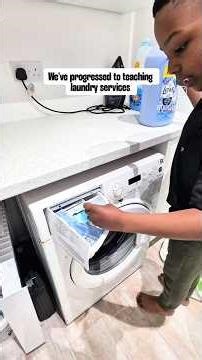 We've progressed to teaching/learning laundry services. Clock it 👌 #shortsvideo