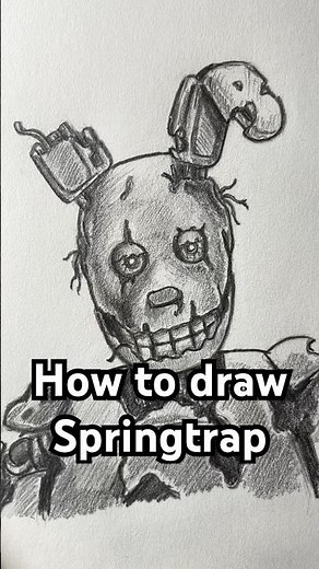 How to draw Springtrap! Easy! #art #springtrap #fivenightsatfreddys #fnaf