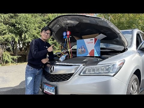 AC Manifold Gauge Set How It Works | Attach Assemble Connect Hook Up Pressure Use VIVOHOME R134a Kit