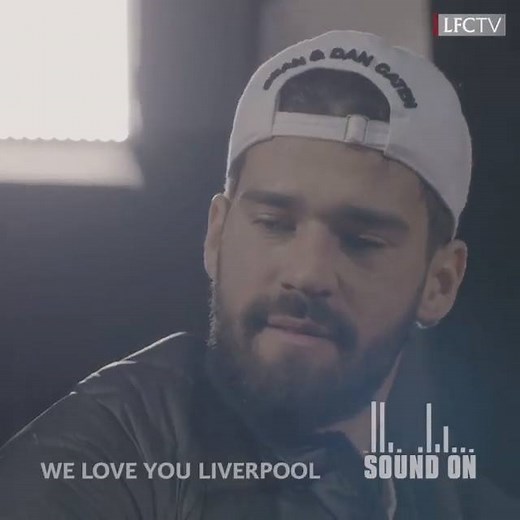 🎶 “Alisson’s our goalie, the best there is around...” 🎶 Alisson Becker is a fan of this one! | Liverpool FC