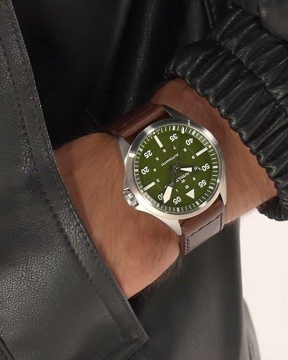 HAMILTON - Khaki Aviation Pilots Auto | H76305560