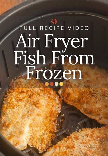 Crispy Breaded Air Fryer Fish Fillets, cooked from frozen, no need to thaw. A delicious dinner is only minutes away with this easy recipe. My family loves this one and I can’t wait for you to try it! Recipe link in bio 😄 #airfryerfishrecipe #airfryerfishfillets #airfryerrecipes #tilapiarecipe #breadedfish #frozenfish #fishfillets