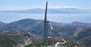 The Kafireas wind farm, Evia, Greece