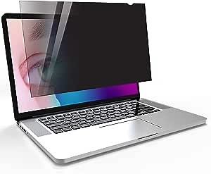 GUMIKE 15.6 Inch Laptop Privacy Screen Filter for 16:9 Widescreen Display - Anti-Glare Laptop Screen Protector - Blue Light Filter (15.6 in)