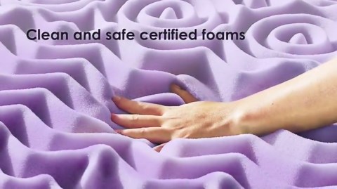 Mellow 1.5" 5-Zone Memory Foam Mattress Topper with Aloe Infusion, Twin