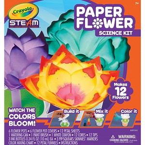 Crayola Paper Flower Science Kits for Kids, Stem Toy, Educational Gifts for Teens, Arts & Crafts Set