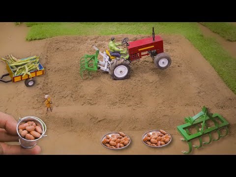 diy mini tractor making agriculture cultivation for beans farming | ‪@HONICREATORS‬