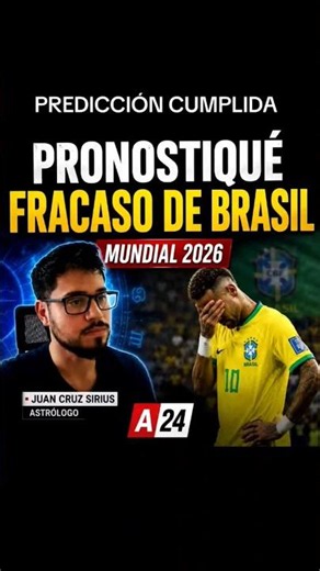 PREDICTION FULFILLED. In August 2025 I anticipated Brazil's failure in this World Cup