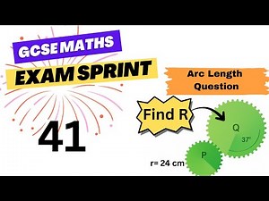 GCSE Maths Exam Sprint #41: Arc Length & Gear Ratio Problem | Find the Radius of Gear Q!