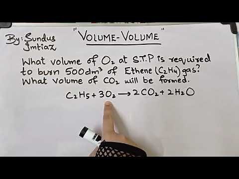 Stoichiometry Numerical -Volume/Volume Relationship problems